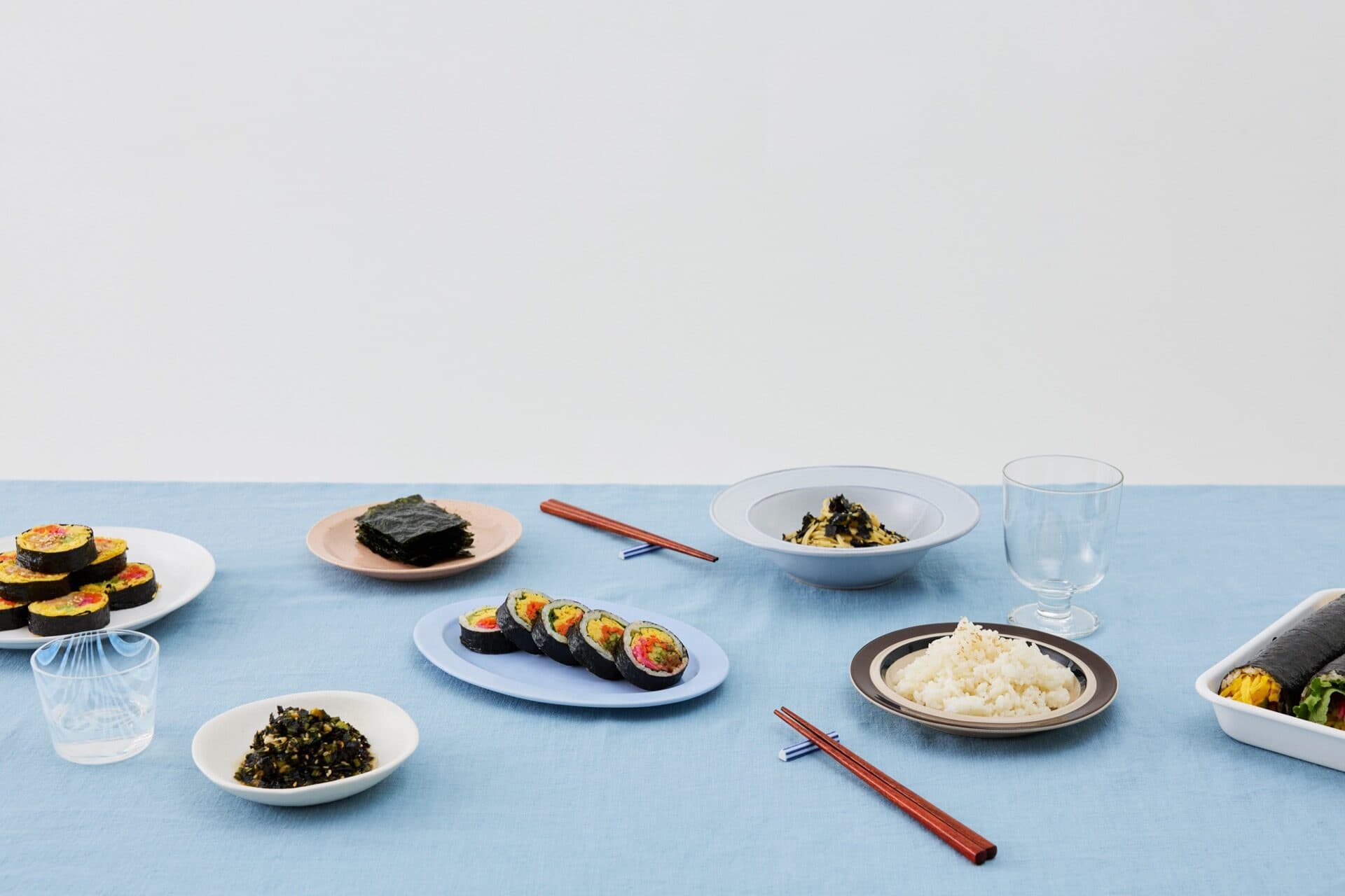 청애진심 김으로 차린 김밥 상차림